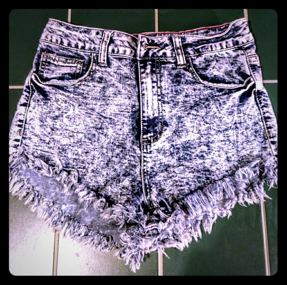 Cello Pants - Acid Wash Jean Shorts